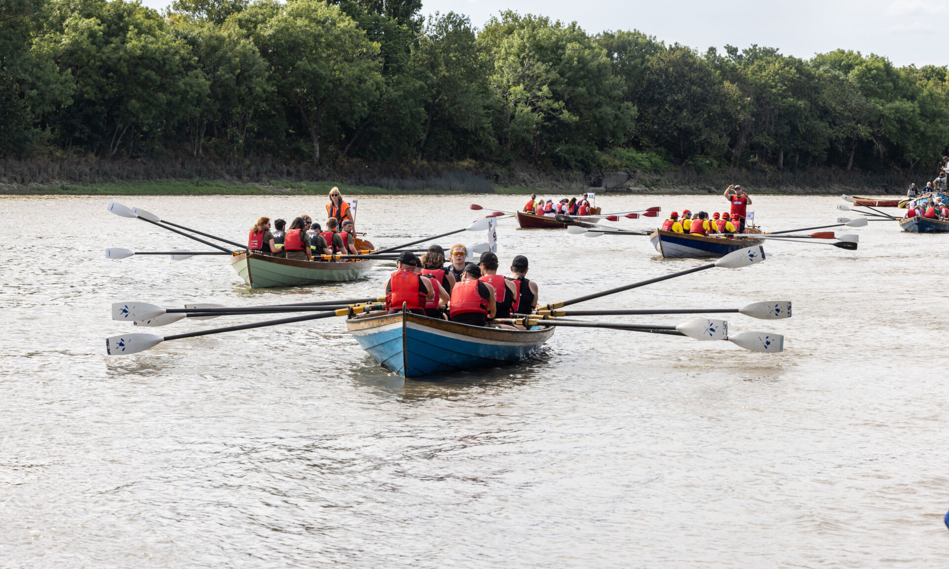 Finish of the Oarsome Challenge 2025 at Mortlake Anglian & Alpha Boat Club,