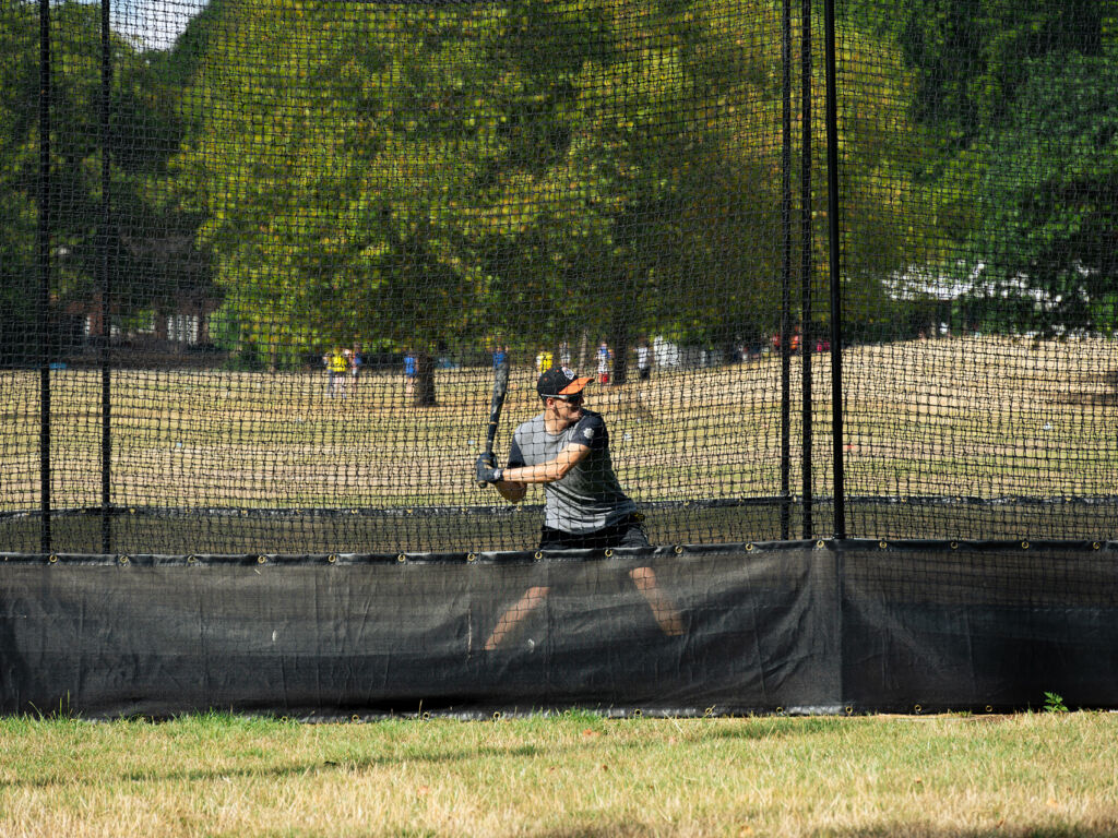 Baseball batting cages at Southwark Park Canada Water