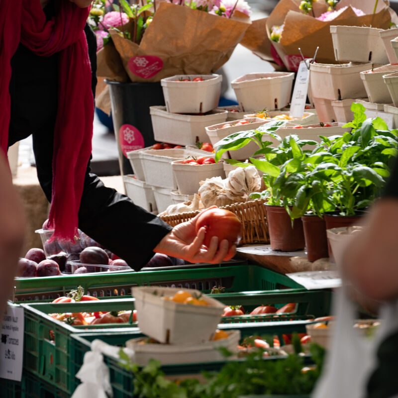 Canada Water Market fresh produce stall