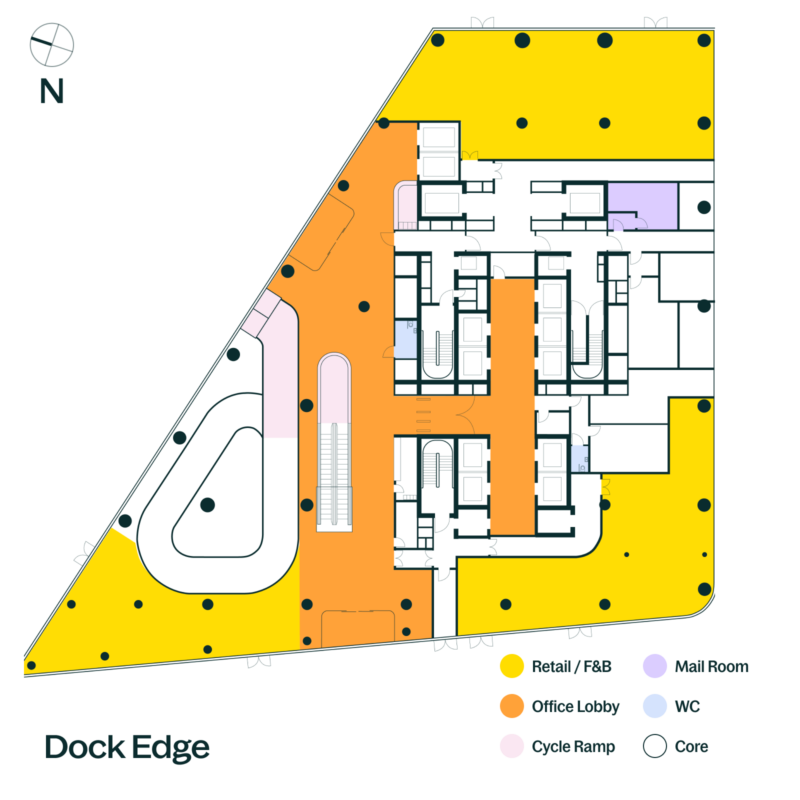 One Dockside Canada Water Floorplan - Ground floor