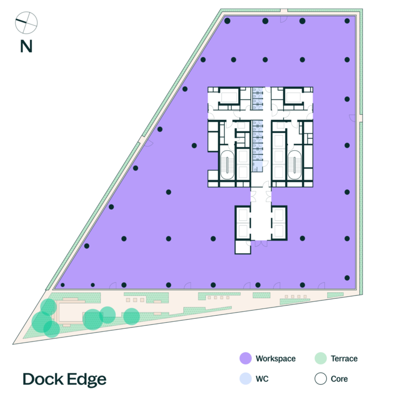 One Dockside Canada Water Floorplan - office floor