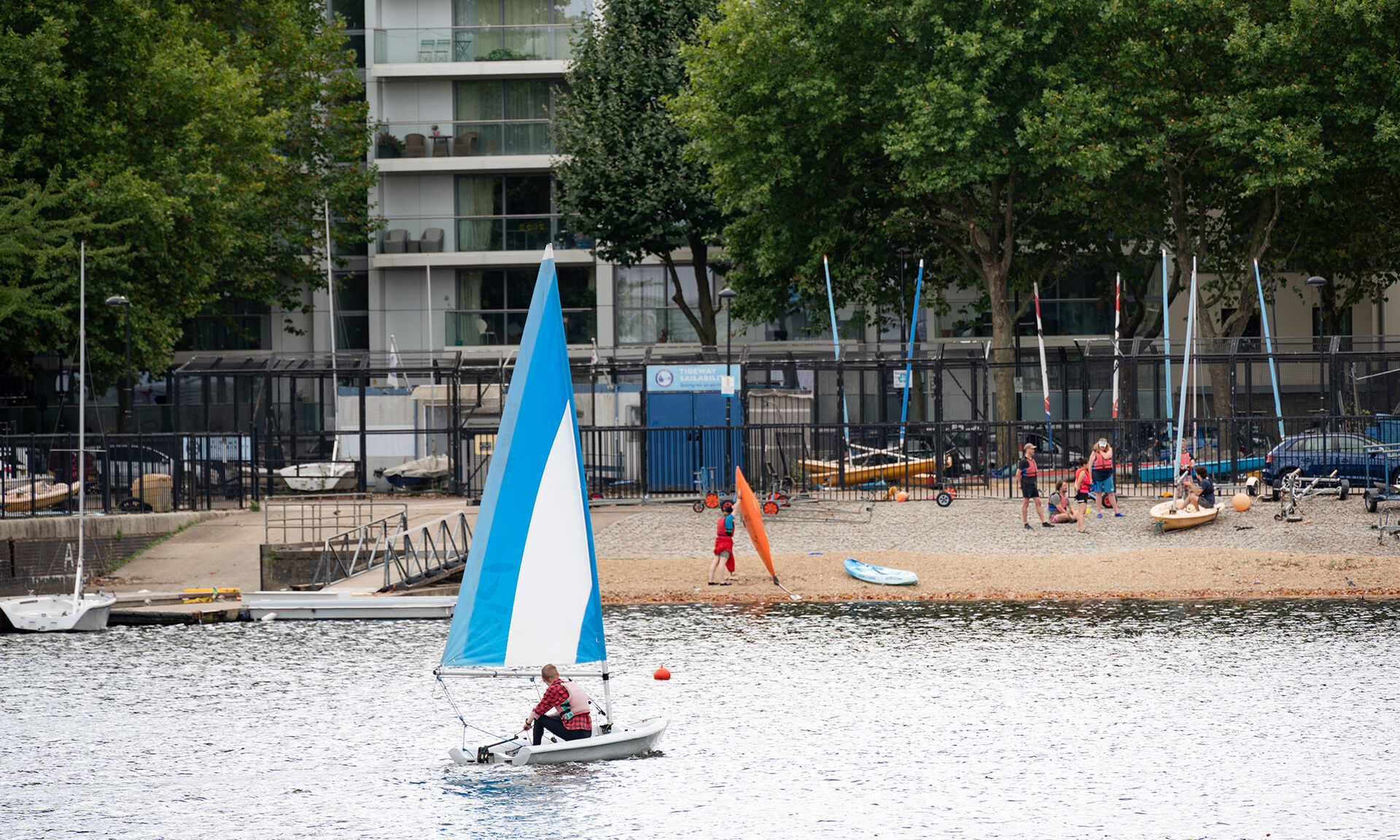 Sailing club at Surrey Docks. Canada Water