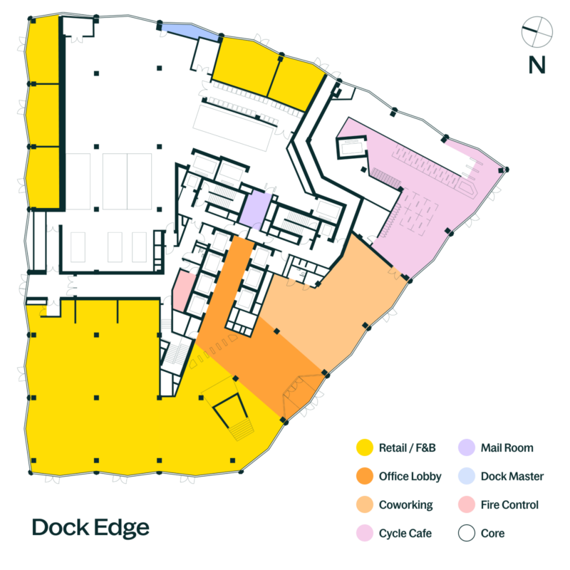 Two Dockside Canada Water floorplan - ground floor