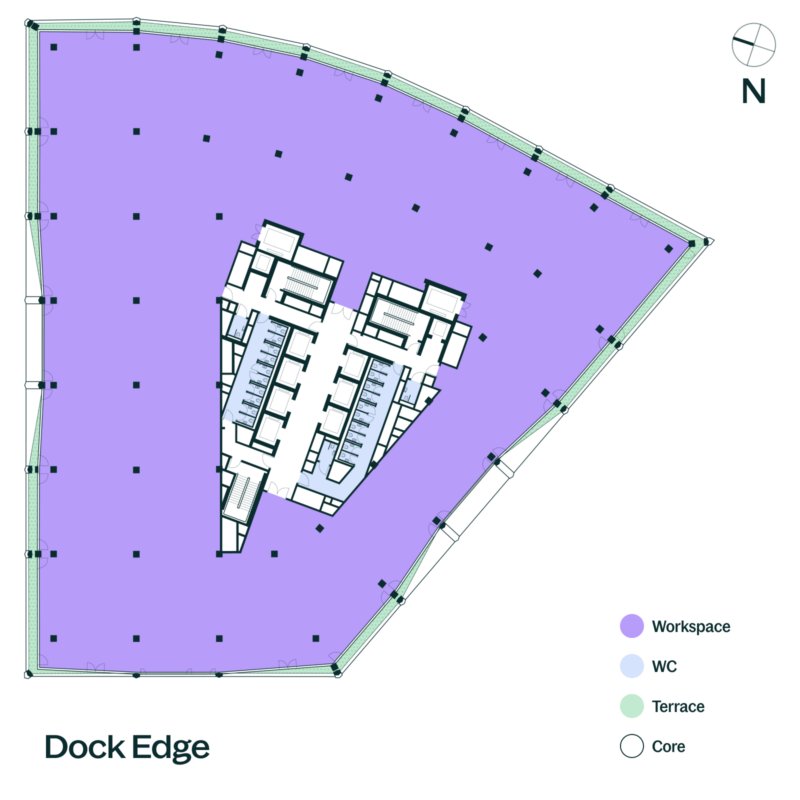 Two Dockside Canada Water floorplan - office floor