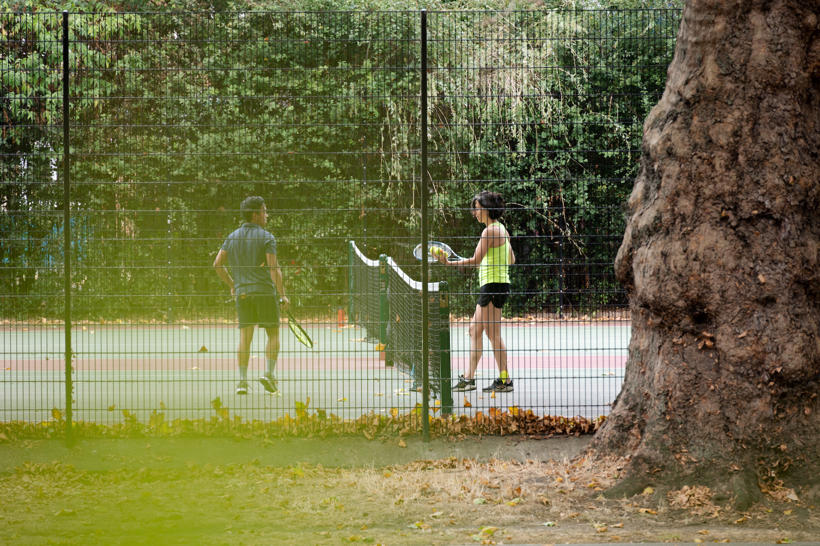 Tennis courts at Southwark Park