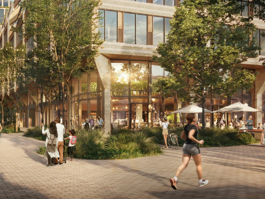 Street scene CGI at Dockside Canada Water